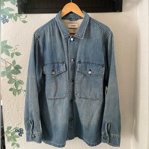 NWOT Buck Mason Light Wash Denim Field Shirt Size XL